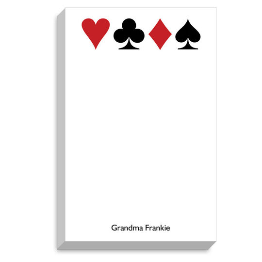 Suits of Cards Chunky Notepad